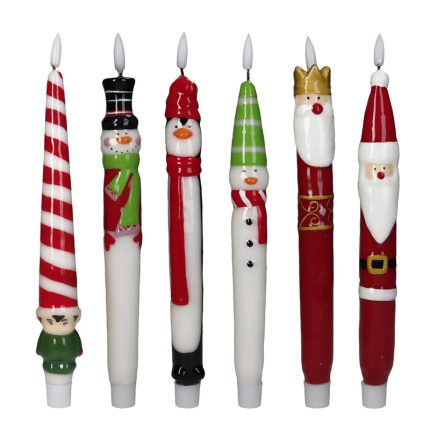 CANDLE XMAS LED ASS COLOURS