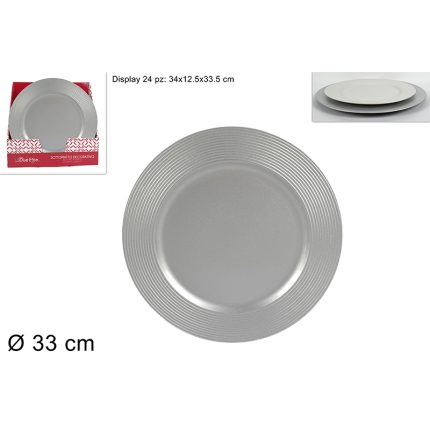 UNDERPLATE SILVER 33CM