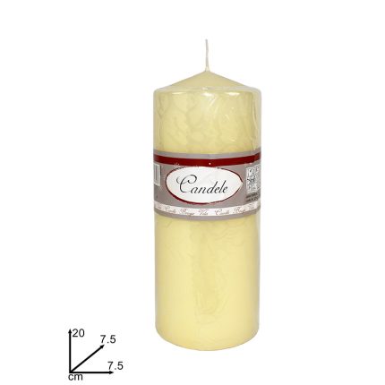 CANDLE IVORY 20.X7.5CM
