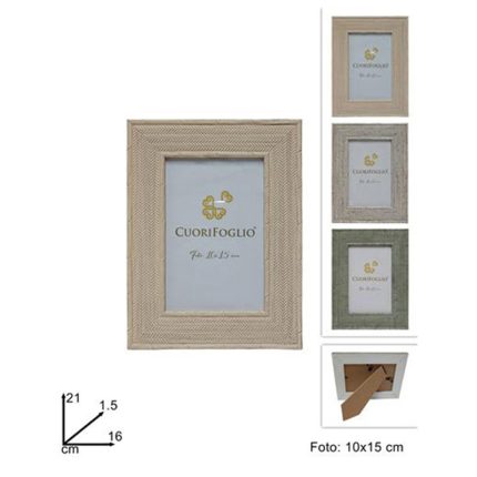PHOTOFRAME WOOD 10X15CM 3 COL