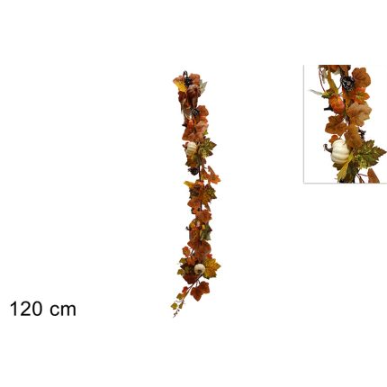 GARLAND 120CM WITH PUMKIN/CONES