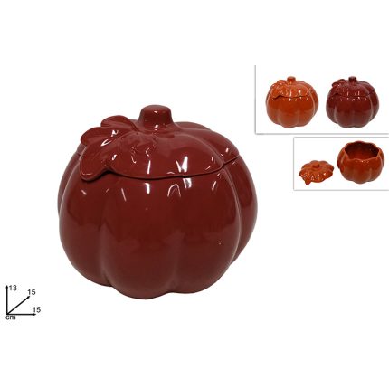 PUMKIN JAR CERAMIC 2 COL