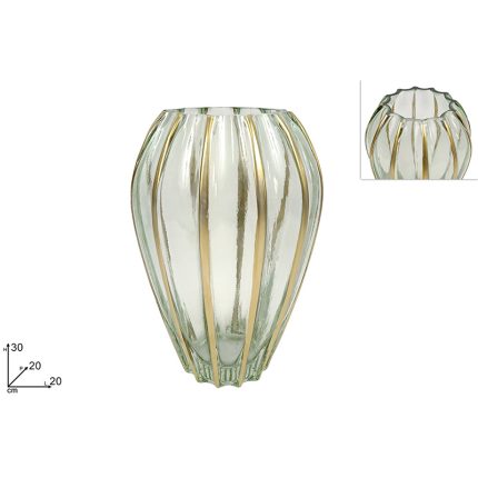 VASE GLASS 30CM