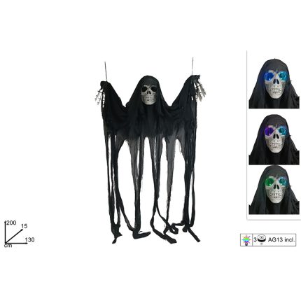 SKELETON MONSTER BLACK W/LIGHTS