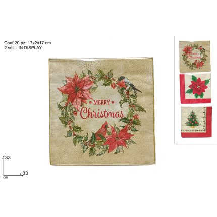 CHRISTMAS NAPKINS 20PZ