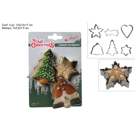CHRISTMAS CUTTERS 3PZ 2 ASS