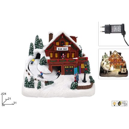 CHRISTMAS HOUSE CAROUSEL 24 CM