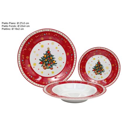 CHRISTMAS DINNER SET TREE 18PZ