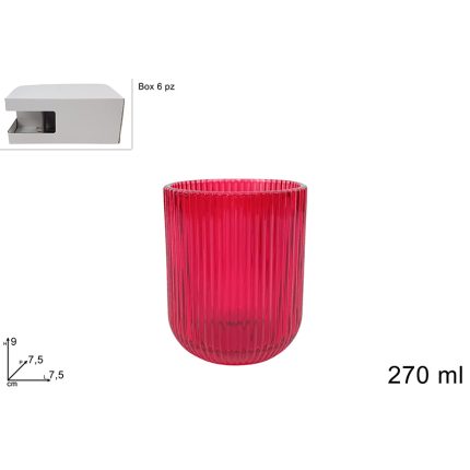 TUMBLERS SET OF 6 RED 270ML