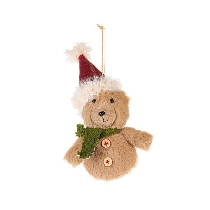 HANGING CHRISTMAS BEARS 12X7X22CM ASS
