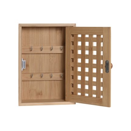 KEY HOLDER BAMBOO METAL 19X6X27