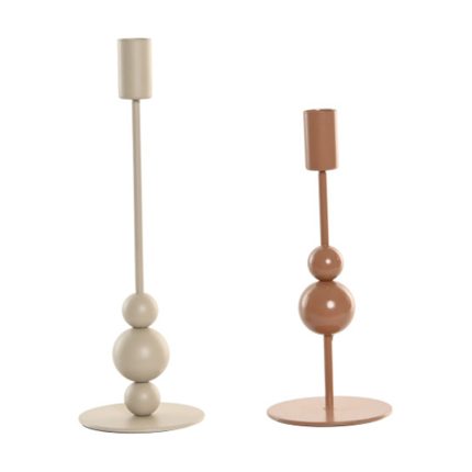 CHANDELIER S/2 CREAM 9X9X26.5CM