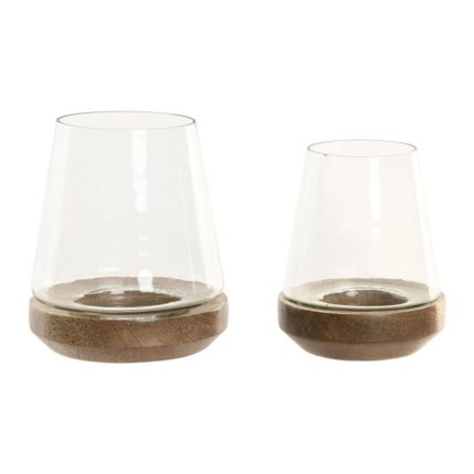 CANDLE HOLDER SET2 MANGO GLASS12X12X15