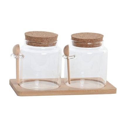 STORAGE JAR SET/2 GLASS 400ML