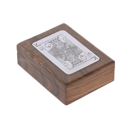GAME SET 2 BRASS 11.5X8.5X3.8 BROWN
