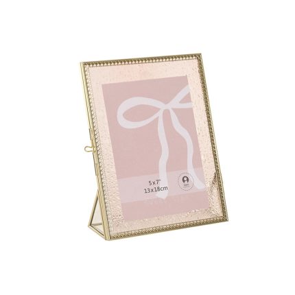 PHOTO FRAME 13X18 GLASS METAL PINK