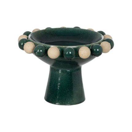CENTER TABLE GREEN-WHITE 33.3X33.3X23CM