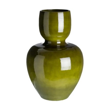 VASE GREEN CERAMIC 50X30X30CM