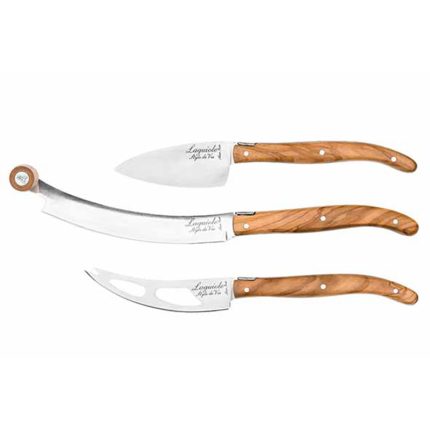 LUXURY LINE CHEESE KNIFE S/3 OLIVE WOOD